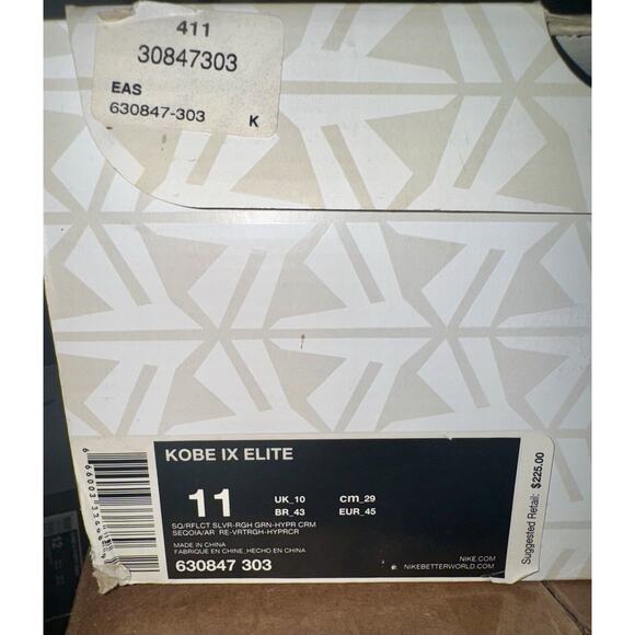 Nike Kobe 9 Elite Sequoia Men’s 11 with Original Box - Picture 8 of 8